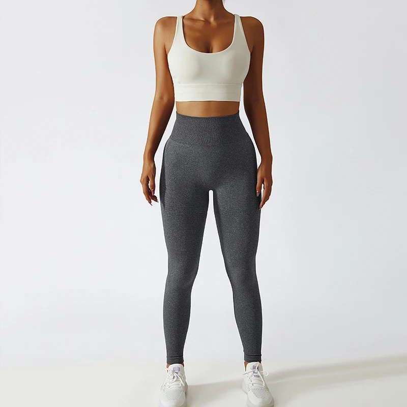 Wholesale Black Tiktok High Waist Gym Fitness Plus Size Leggins Polainas De Yoga Pants Womans Sports Workout Seamless Leggings