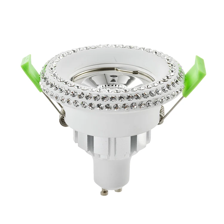 Factory price wholesale Crystal spotlight housing for MR16 LED bulb with socket GU10/Gu5.3