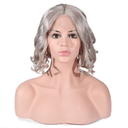 Bliss 13x4 Transparent Lace Frontal Bob Wigs Silver Grey Body Wave 100% Handmade Virgin Brazilian Bobo Star Lace Front Human Wig