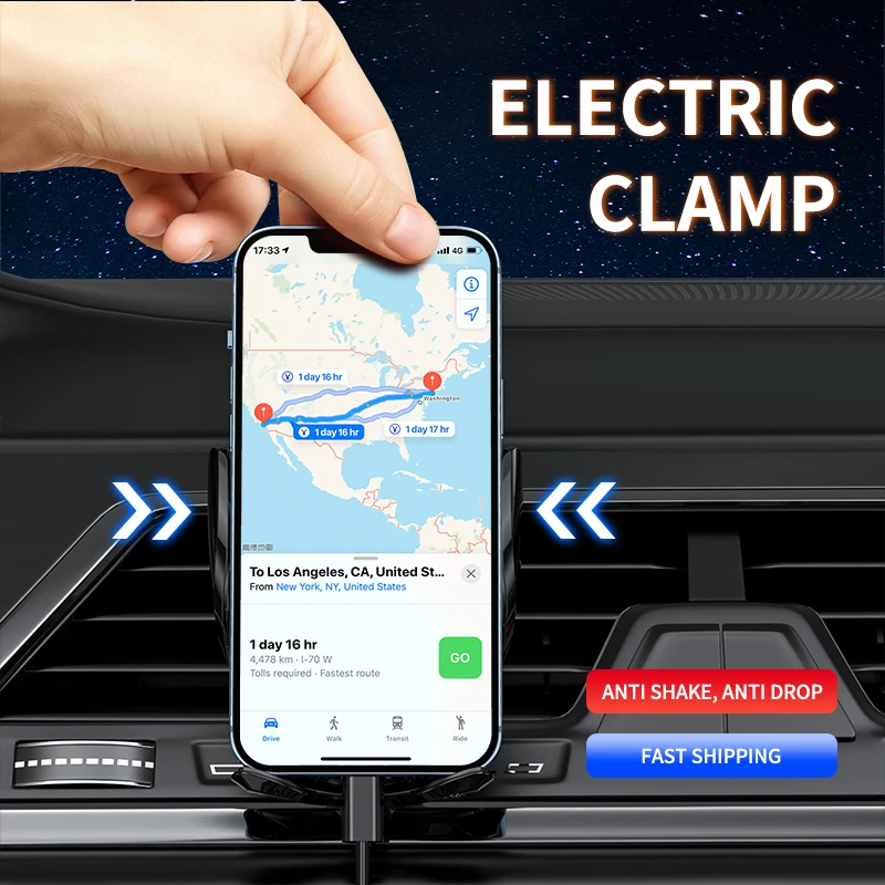 New 15W car wireless charger gravity car phone holder iphone wireless charger Stand Super fast charging Mobile phone accessories