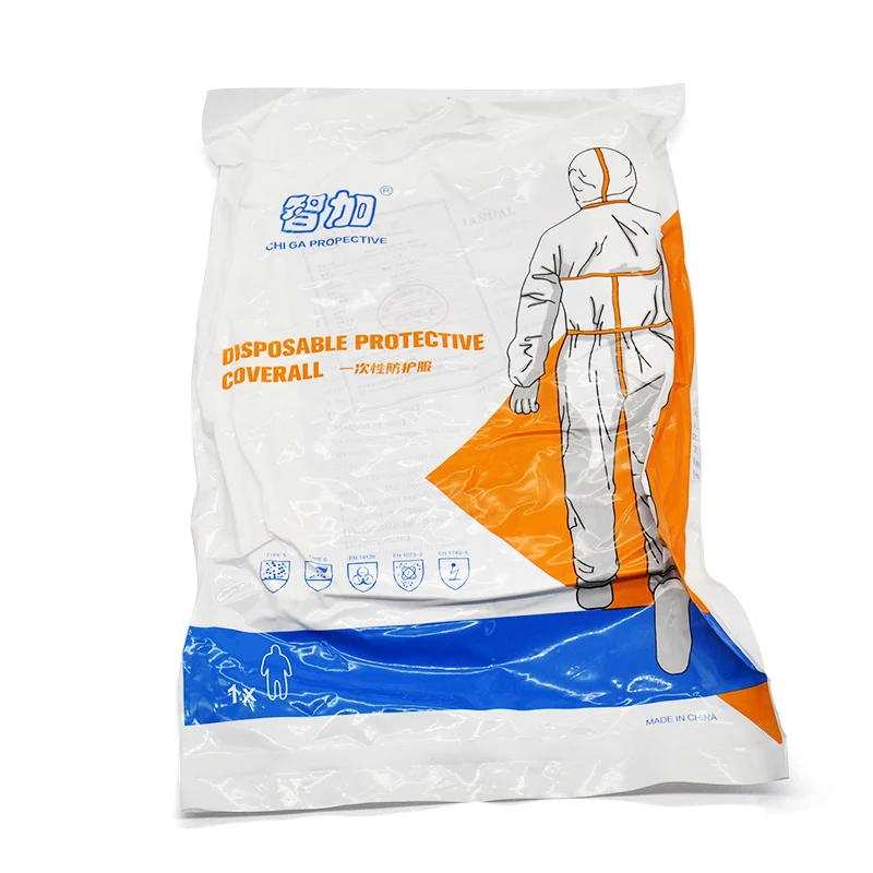 Factory wholesale chemical protection jumpsuit custom coverall disposable coverall with EN 14126