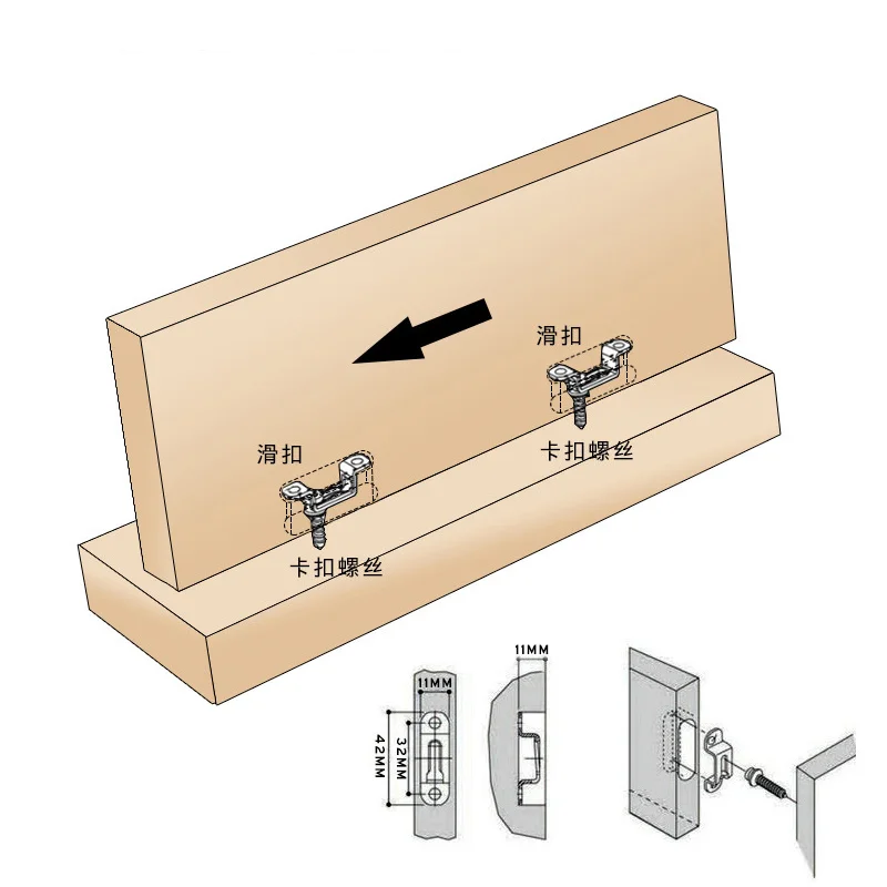 Wholesale furniture metal customizable hardware connection accessories invisible connector