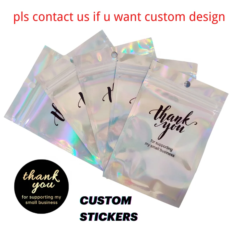 Custom Small Aluminum Foil Ziplock Phone Shell Data Cable Jewelry Cosmetic Mylar Packing Bags