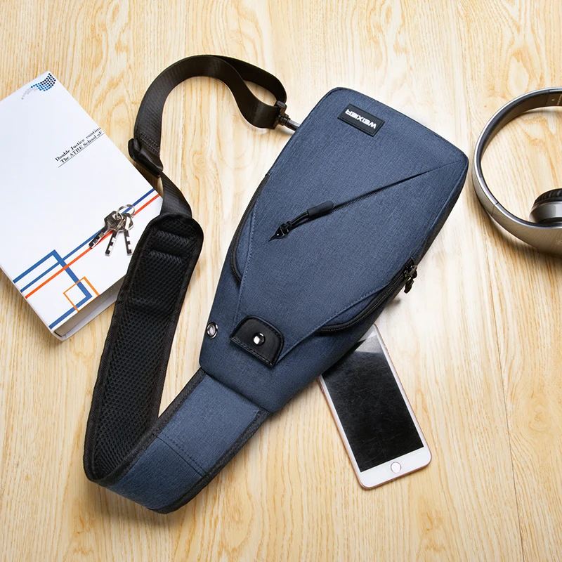 Wholesale high quality fashion canvas sport leisure single shoulder men crossbody bag