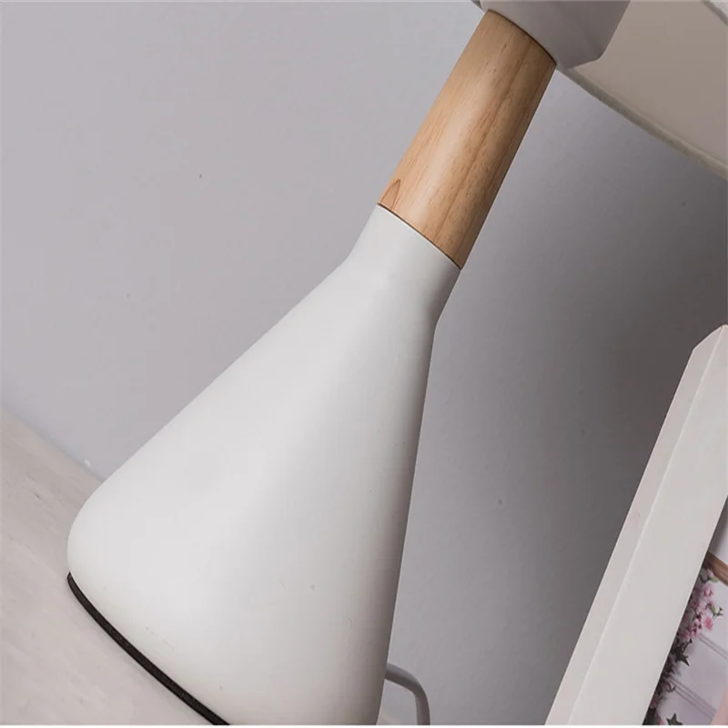 Rechargeable Table Lamp Home Interior Decoration Table Lamp wood art bedroom bedside counter lamp simple modern fabric lampLivin