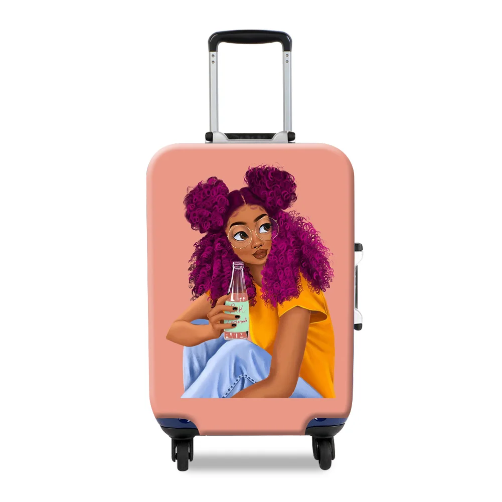 African Lady Trolley Bag Cover Suitcase Cover Travel Accessories Gifts