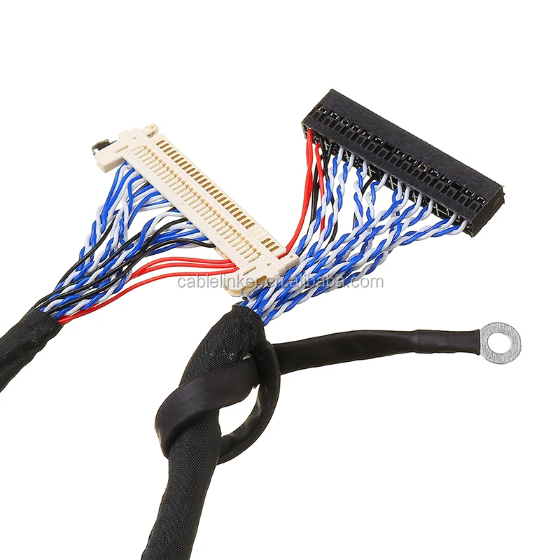 Custom Connector Soldering Laptop LCD LED IPEX Display Cable 20 24 36 40 41 50 51 Pin LVDS Cable For LCD Panel
