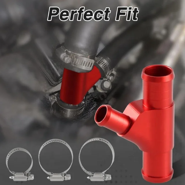 Weldless Aluminum Radiator Coolant Y-Pipe Coolant Hose Connector Fordd F-250 F-550 Super Duty 6.0L Powerstroke Diesel Engine