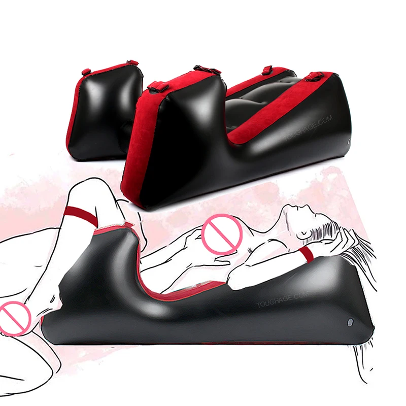 Inflatable Sex Furniture Split Leg Sofa Mat With Straps Chair Bed Sex Pillows For Women Vaginal Blow job Anal Plug Couples Toys%