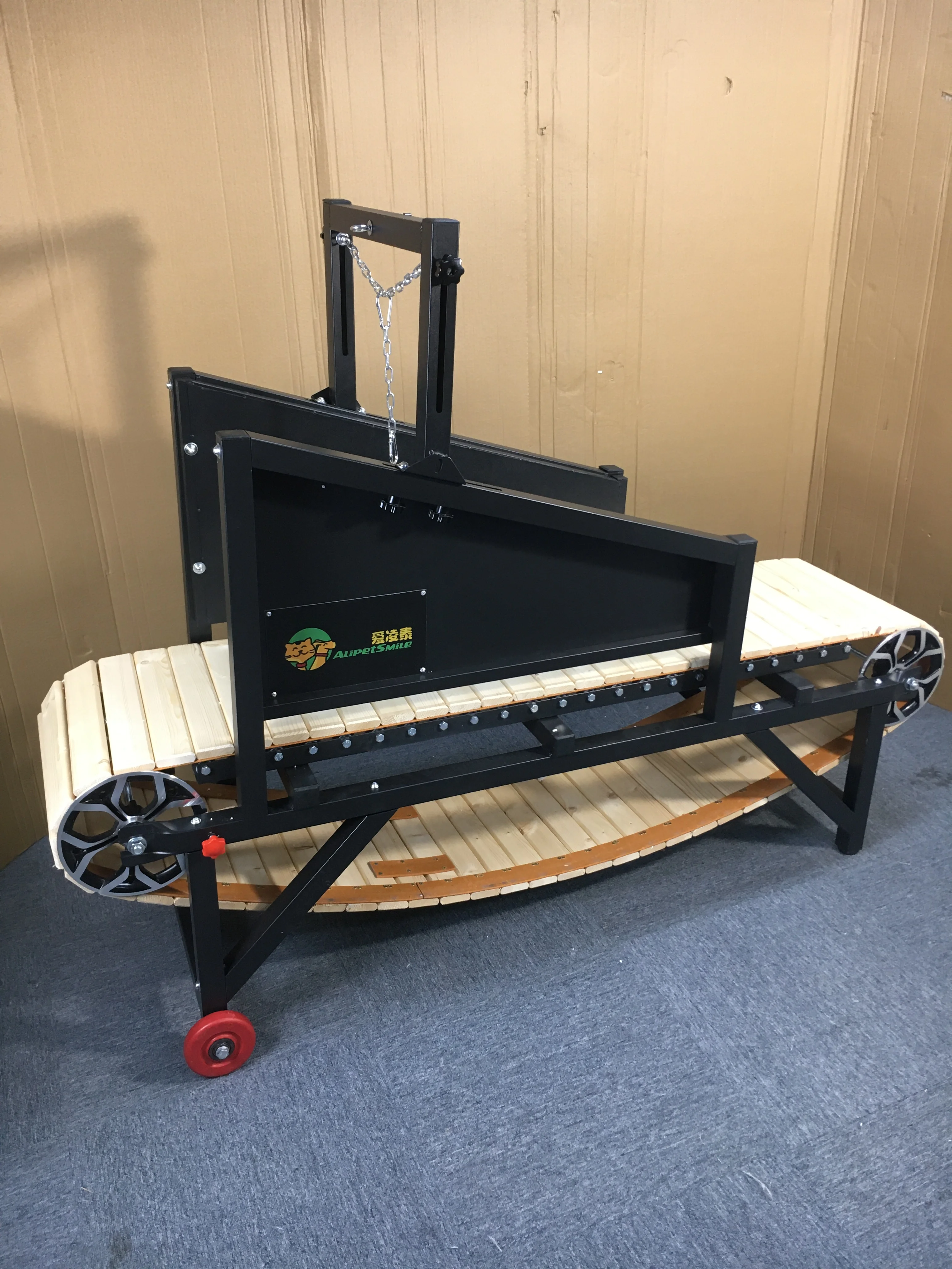 AlipetSmile New large dog treadmill with brakes and wheels, dog fitness training machine,Dog Treadmill for Indoor & Outdoor.