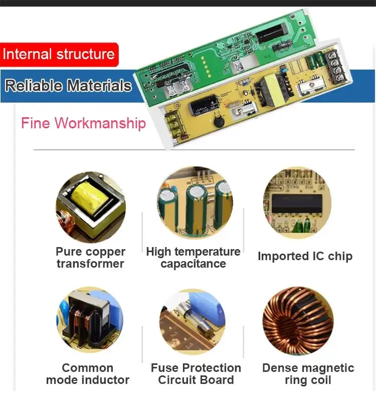 High Quality Ultra Thin 12V 24V Slim Led Driver Switch Led Power Supply for Led Strips