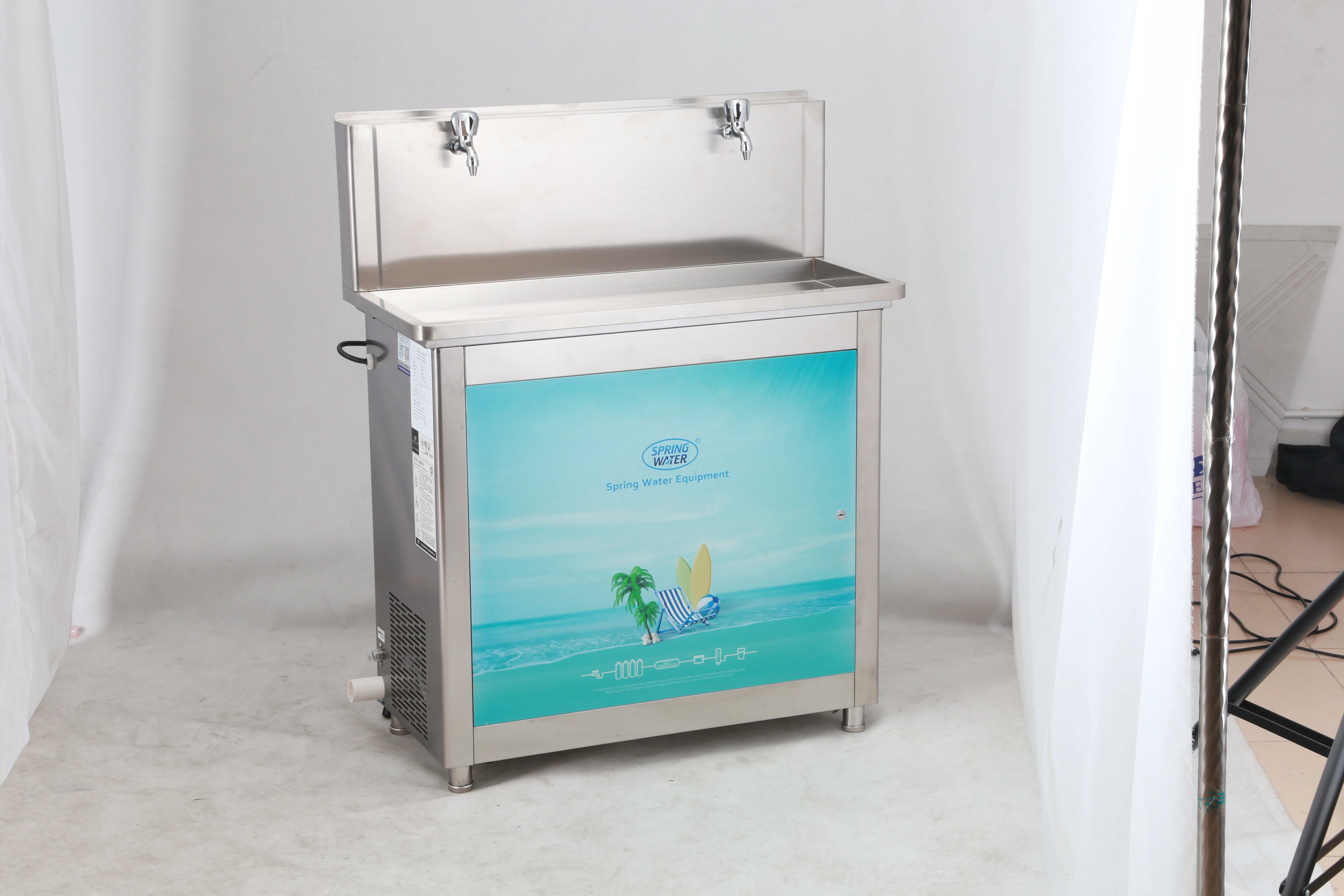 Commercial Factory 304 Stainless Steel Water Dispenser with UF Filtration Freestanding Unit for School and Office Use