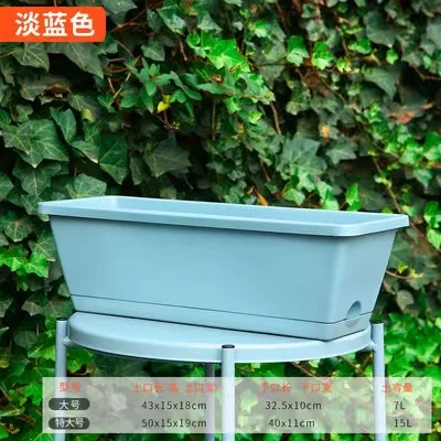 Strawberry planting lazy plastic flowerpot balcony flower planting large rectangular planting trough wholesale