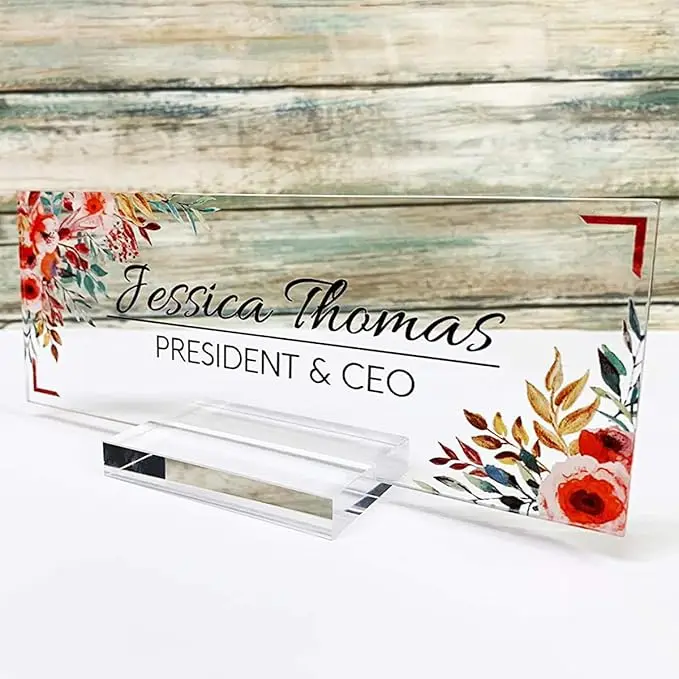 10-Piece Set Clear Acrylic Place Card Holders Wedding Sign Display Table Numbers and Office Menu for Meetings and Photos