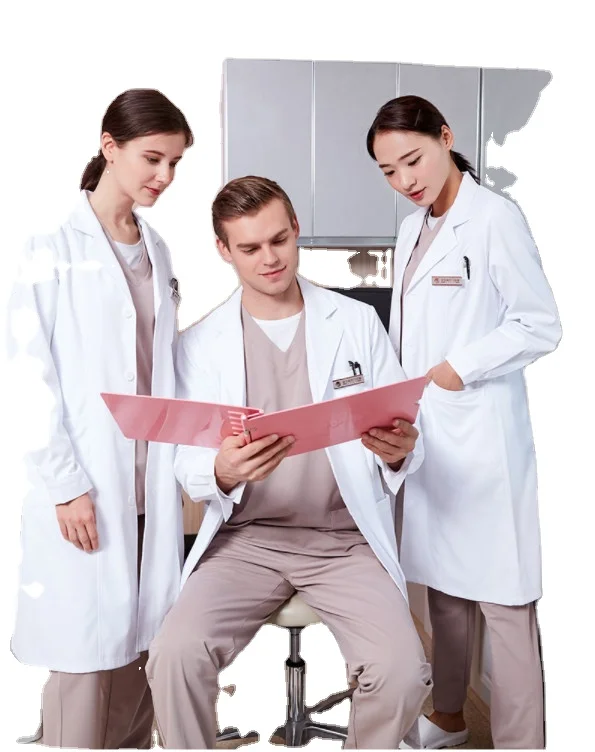 Department store white coat long-sleeved female doctor laboratory chemistry short-sleeved summer thin section oral beauty salon