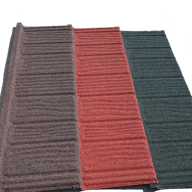 1340*420mm color stone coated metal composite slate roof tile make machine and circular ridge sheet for buildings apartments