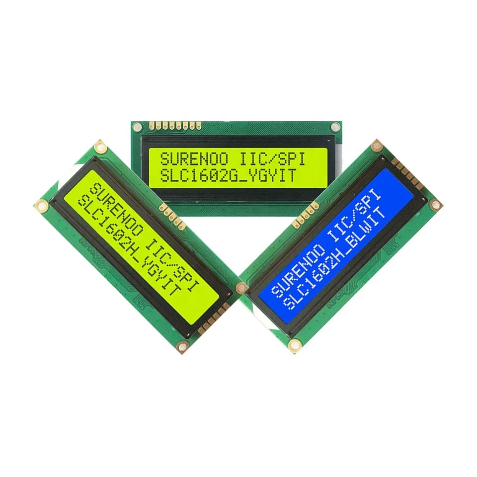 80*36MM Serial I2C/IIC or SPI Interface 162 16X2 1602 Character LCD Module Display Screen LCM AIP31068 with LED Backlight