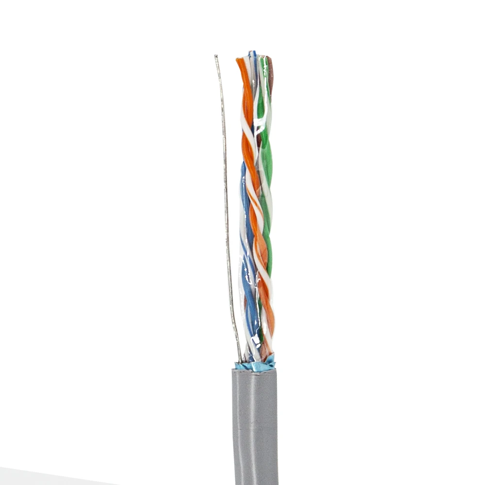 
Solid Wire Bare Copper Cu Network Patch Cable Cat 5e F/UTP Shielded 4 Pair Twist PVC/LSZH LAN Cable 