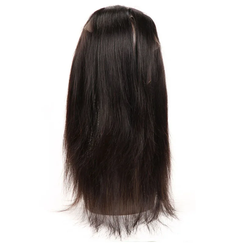 
360 Lace Frontal Closure Human Hair Bleached Knots With Baby Hair 360 Brazilian Remy Human Hair Full Lace Frontal Natural Color 