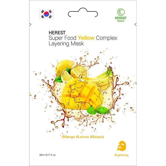 Top Quality Anti-Wrinkle Private Label Herest Super Food Layering Mask 8Types For Wholesale K-beauty Sheet mask pack Skincare