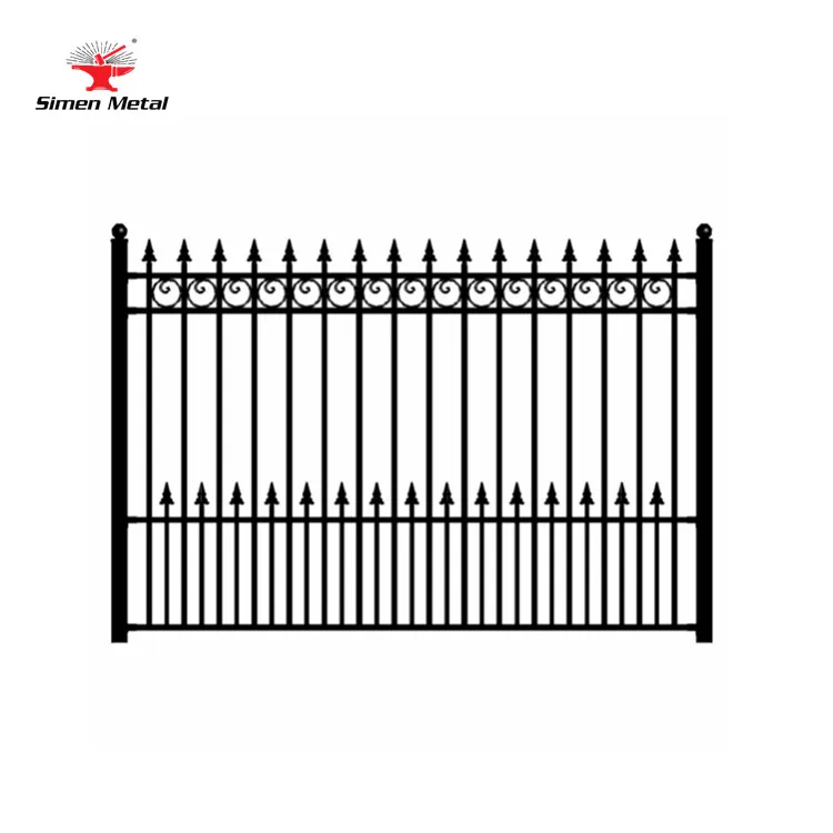 2024 Decorative wrought iron garden fence panels water proof metal fence easy assembled Top 200 sale in America