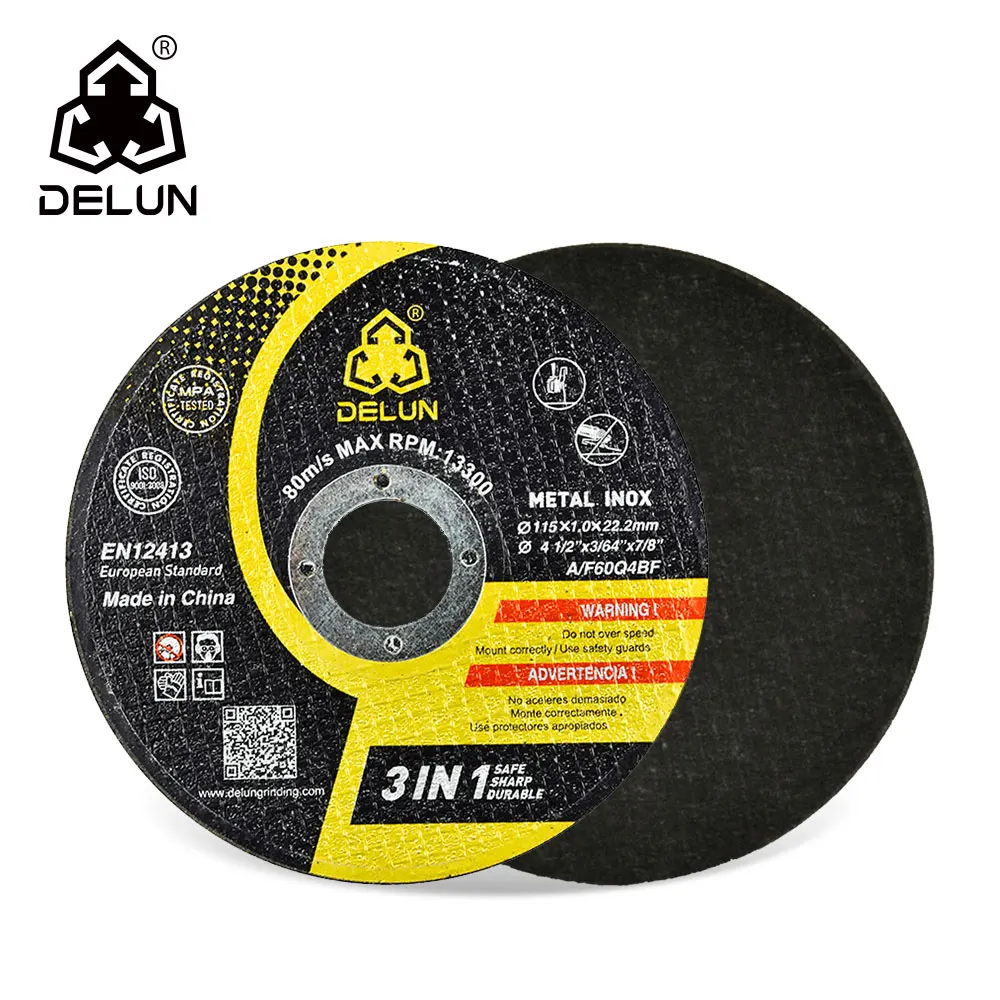 DELUN super thin high quality abrasive 4.5 inch colorful cutting disc cutting blade
