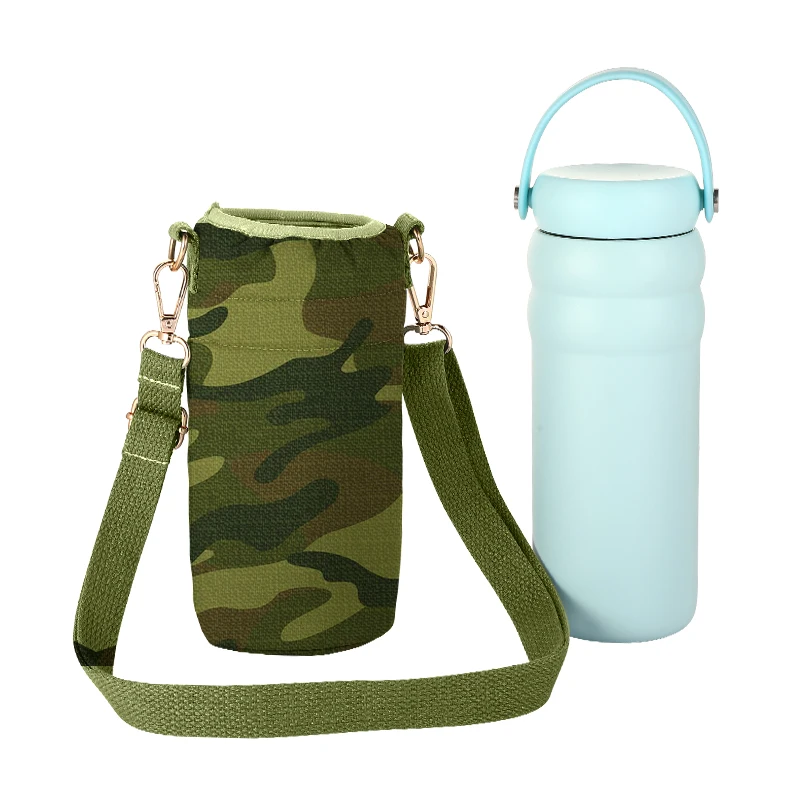 New Insulated Bottle Bag Vacuum Flask Thermo Bag Carrier  Carry Bag For Travel Picnic With Adjustable Shoulder Strap