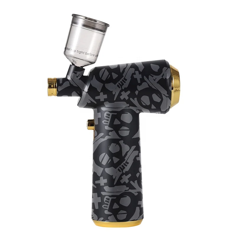 2024 new design skeleton enhancement barber high pressure airbrush set air brush spray gun machine
