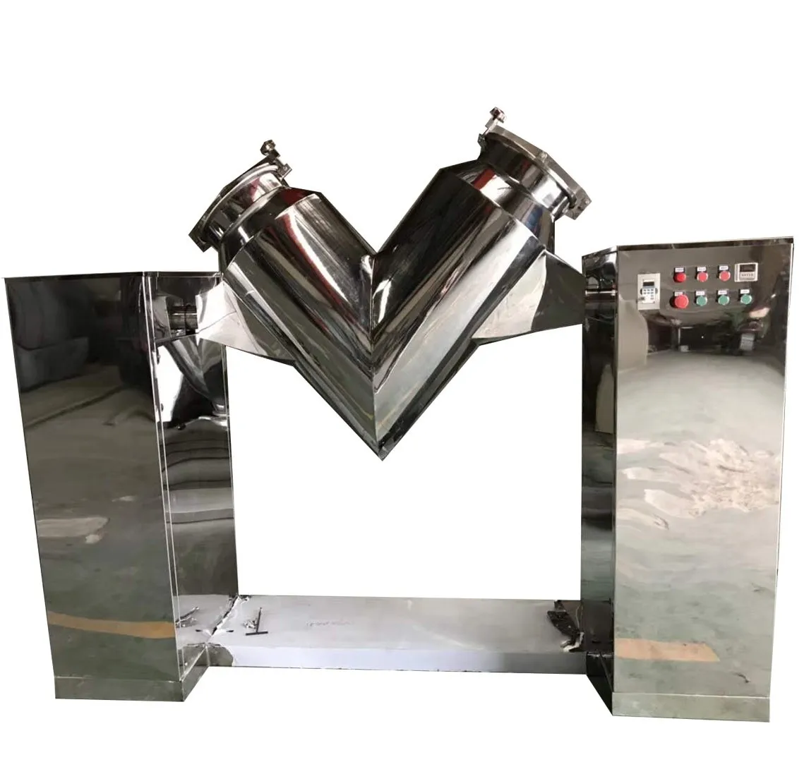 Industrial dry make up food grain chili pepper seasoning  V type powder mixer machine