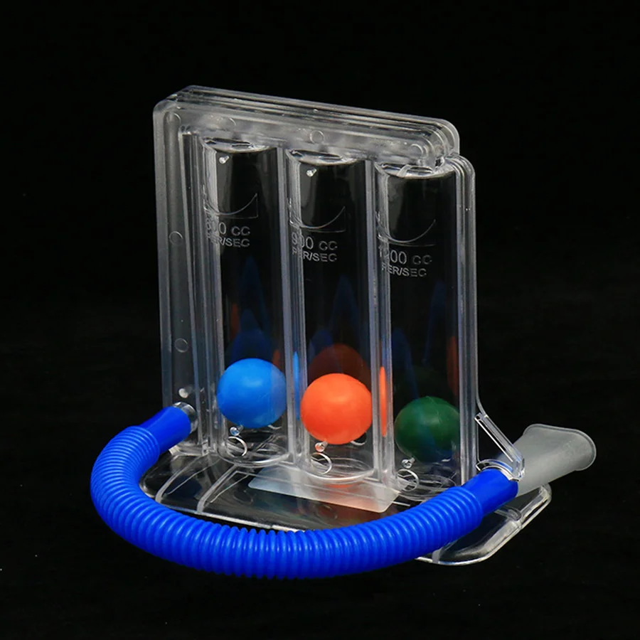 Good Quality Medical 3 Balls Plastic Mouthpiece Incentive Spirometer Respiratory Exerciser For Lung Exerciser