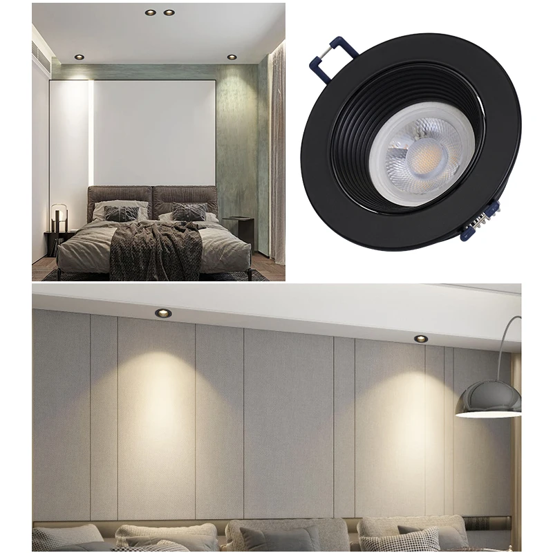 Commercial Mr16 Pure Aluminium Downlight Fixed  Deep Cup Anti Glare spotlights Fixed