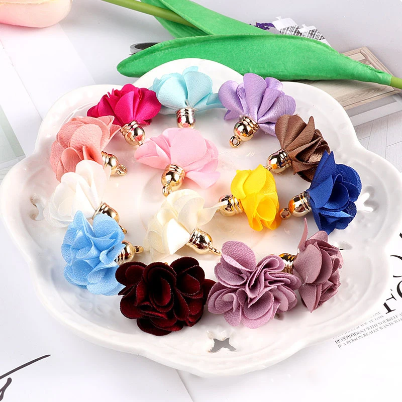 Тканевые подвески с цветами и кисточками для брелоков, ремешки для мобильных телефонов, ювелирные подвески, подвески «сделай сам», Швейные аксессуары