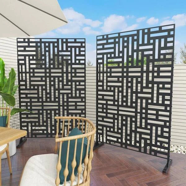 design gate decorative balcony metal garden fence aluminum fence laser cutting gate