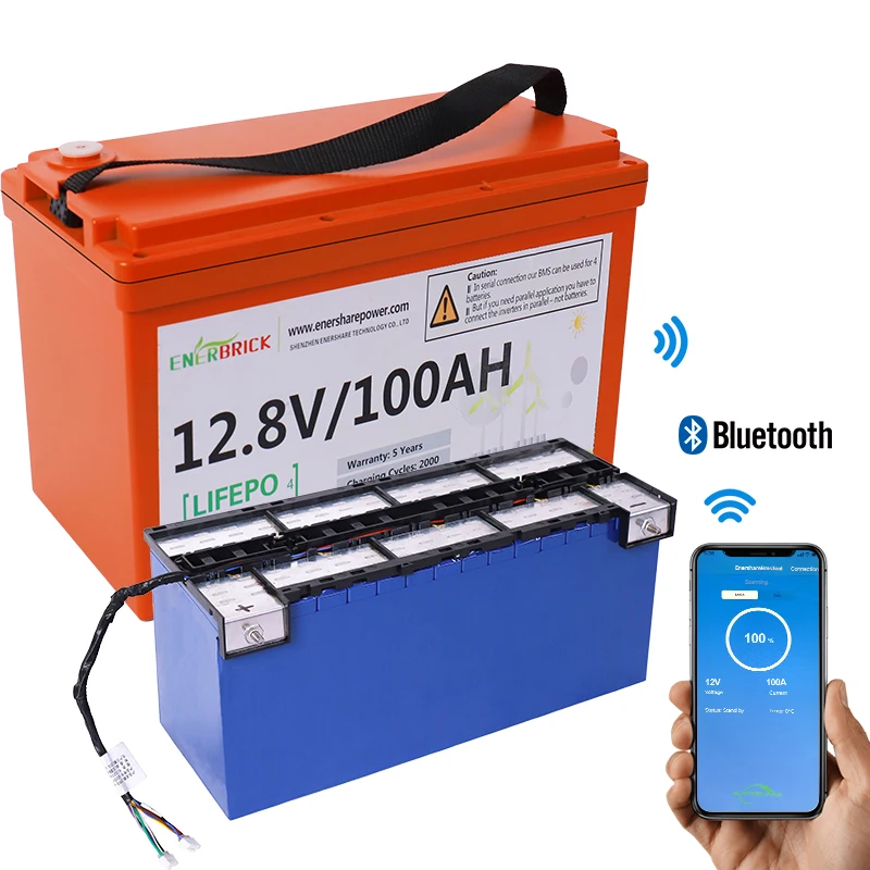 Rechargeable high-capacity 12v 24v deep cycle lipo solar battery 100ah 200ah lifepo4 energy storage battery for solar systems