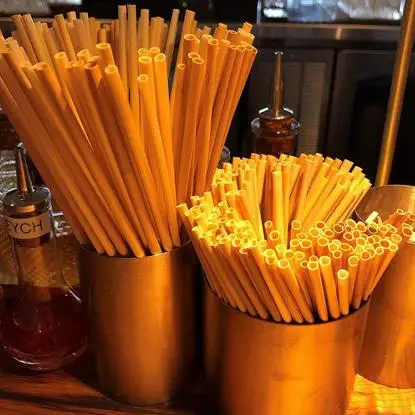 Slim eco friendly factory directly wheat straw disposable drinking straw biodegradable