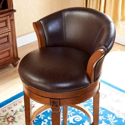 
American solid wood bar chair simple stool bar stool high stool household bar chair European manufacturers direct 