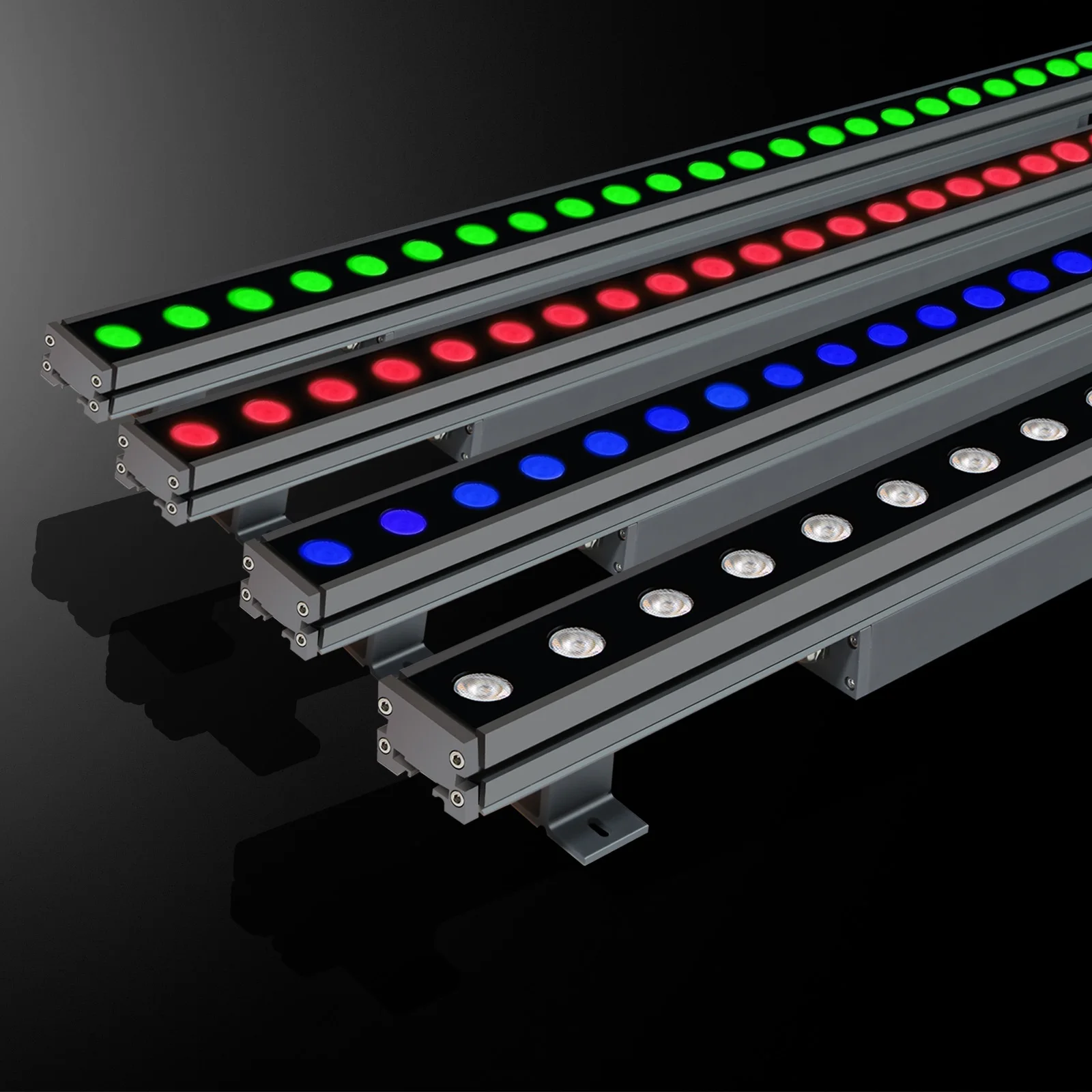 Алюминиевый DMX динамический белый RGB RGBW 24 В светодиодный настенный светильник для освещения сцены