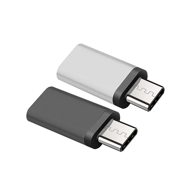 Переходник с USB C «папа» на Micro «Мама» из алюминиевого сплава V8 Otg Type конвертер адаптер Type-C для мобильного