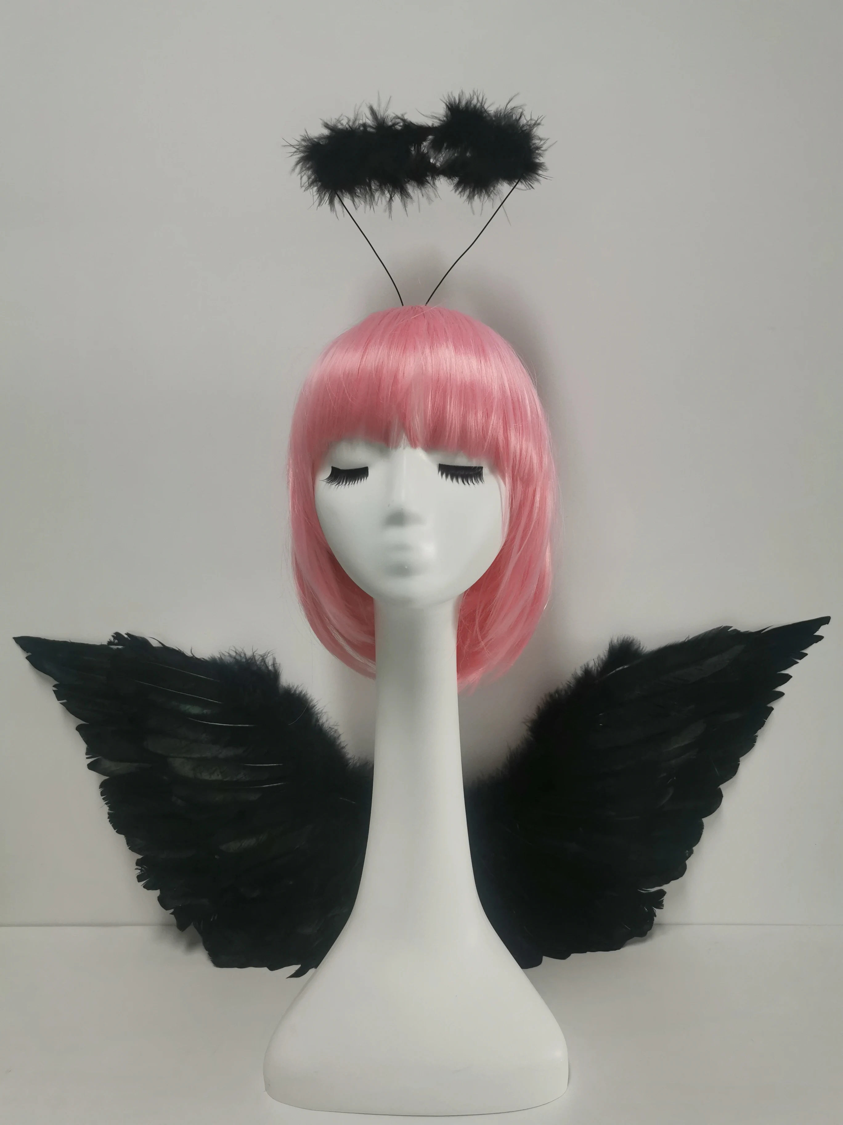 Halloween Cosplay Party Accessories White Guardian Angel Feather Wings