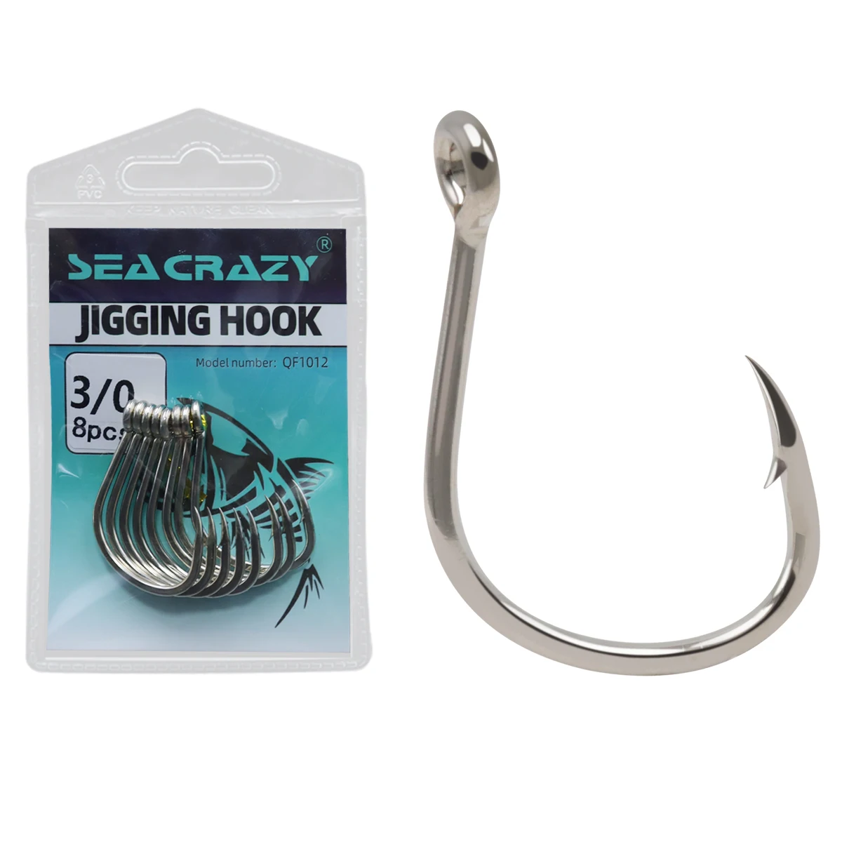 1/0~5/0 Hot selling strong tensile high carbon steel strip barbed iron plate sea fishing boat fishing Jigging HOOK fishing gear