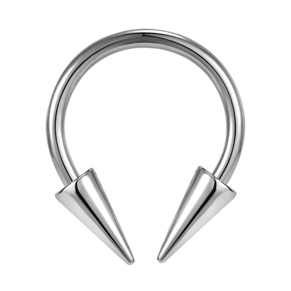 DAIHE Fashion Pointed Cone Round Ball Stainless Steel Lip Nail Fine Piercing Jewelry Titanium Jewelry Labret