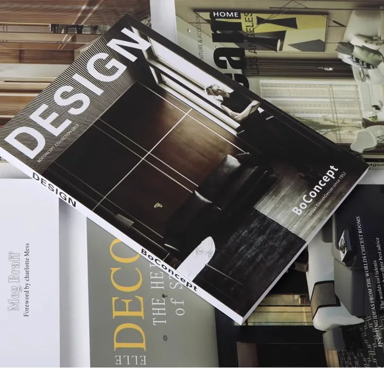 Simple Modern Simulation Decorative Book Model Room Light Luxury Decorations Ornaments English Soft Leather Magazine