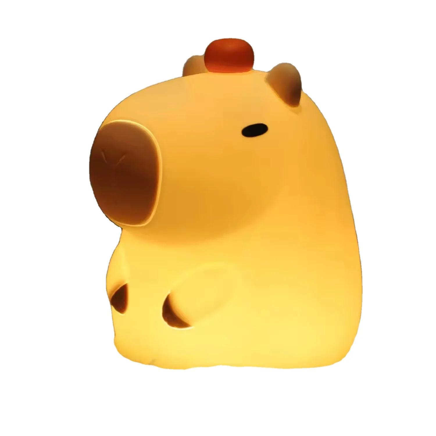 В наличии милый мультяшный светодиодный ночной Светильник Capybara перезаряжаемый креативный декор комнаты силиконовый светильник