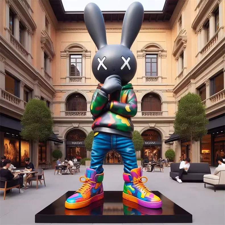 Factory Design Pop Art Large Design Theme park Decoration Custom garden fiberglass sculpture