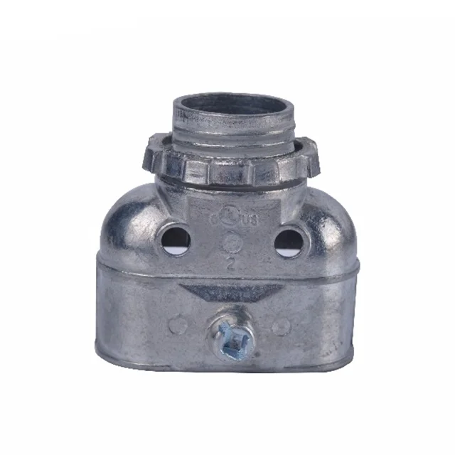 Shanghai Linsky UL Listed Duplex Single Screw, Clamp Type Zinc Conduit Fittings Flex Metallic Conduit Connectors