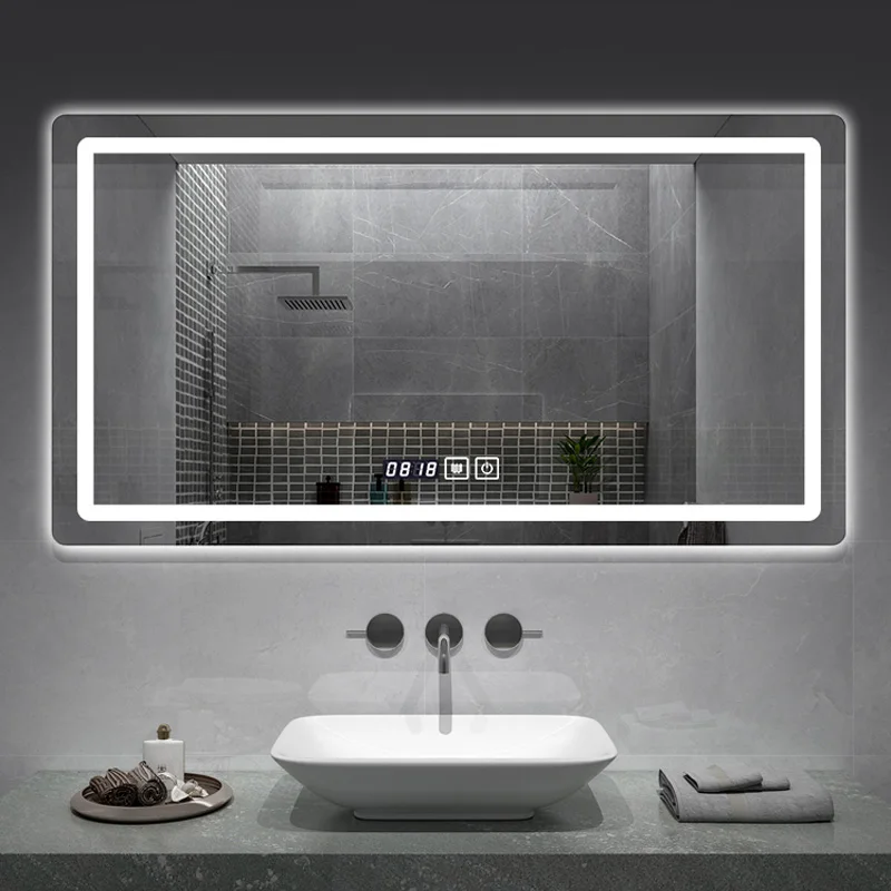 Led Lighting Switch Touch Smart Mirror Wall Mounted Bathroom Mirror