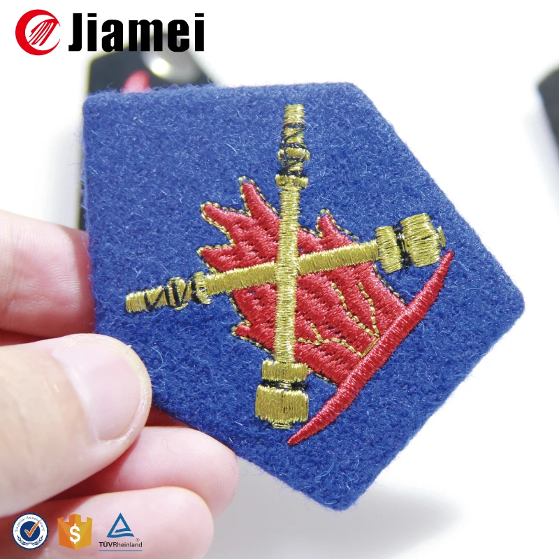 Embroidered Fabric Chevron Collar Badge Custom