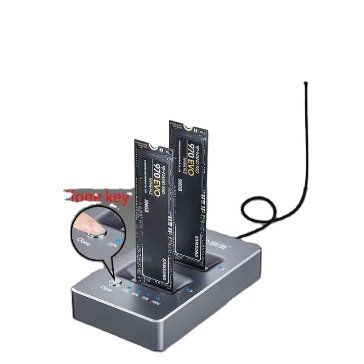 M.2 NVME SSD Enclosure Adapter SATA PCIe M-Key(B+M Key) Aluminum Case Support UASP  USB 3.1 Gen 2 10Gbps