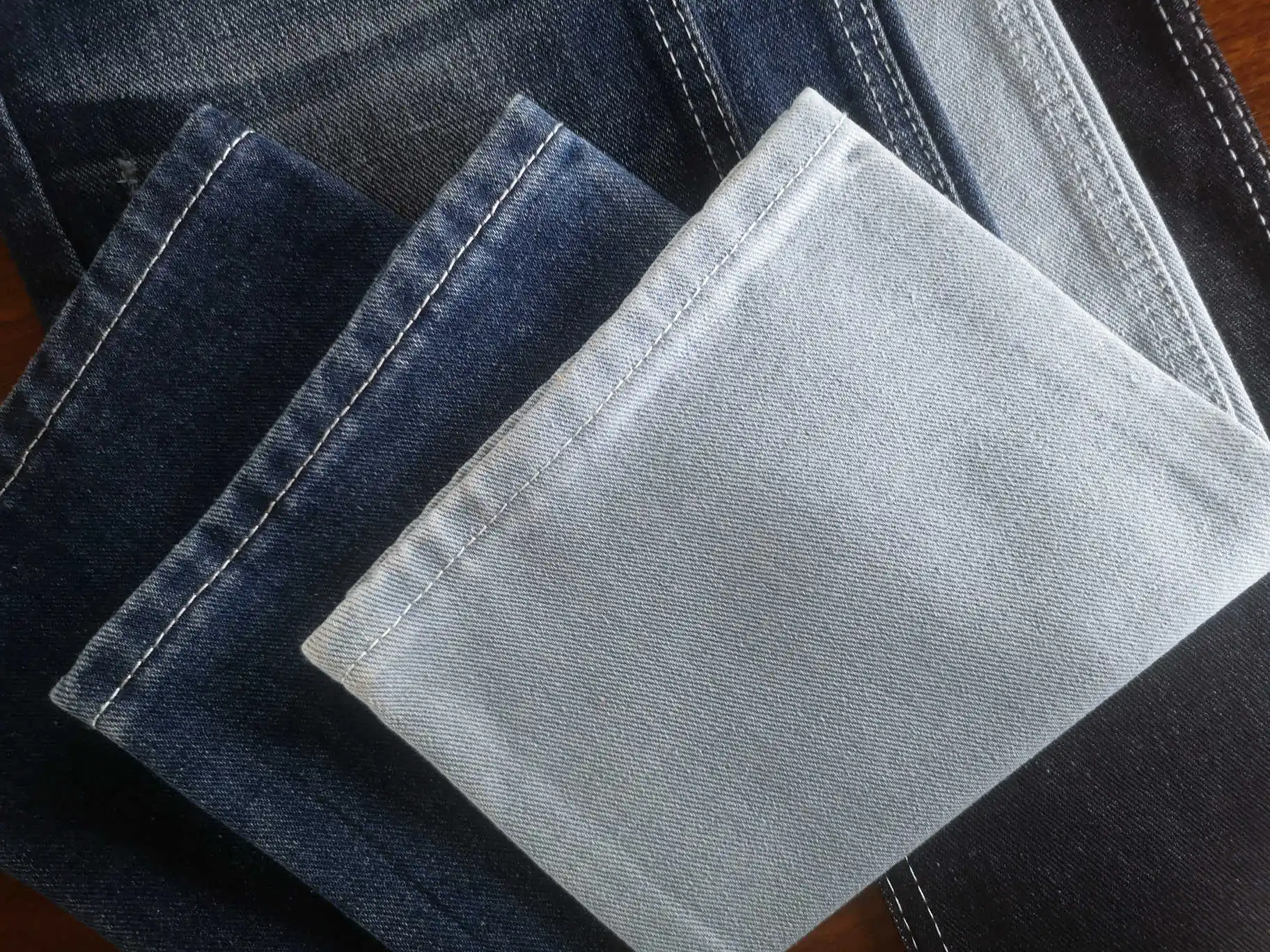 2489 Cheap price cost-effective OE non stretch cotton polyester woven twill denim fabric wholesale