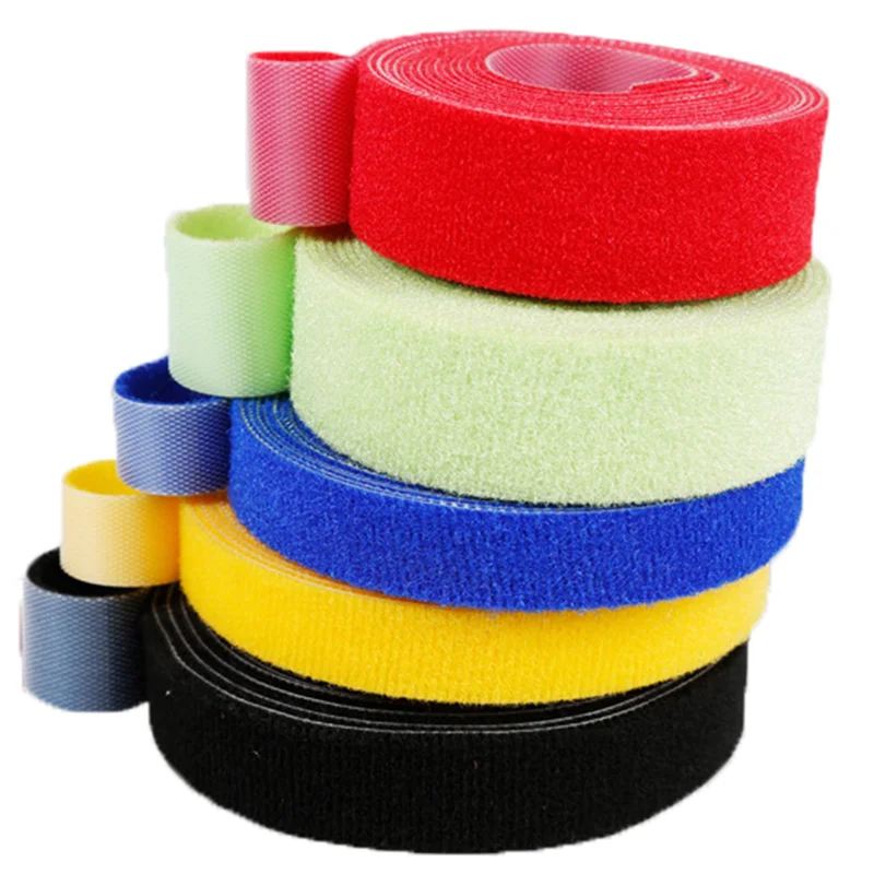 Logo Print Removable Tape Hook And Loop Double Sided Adhesive Strap